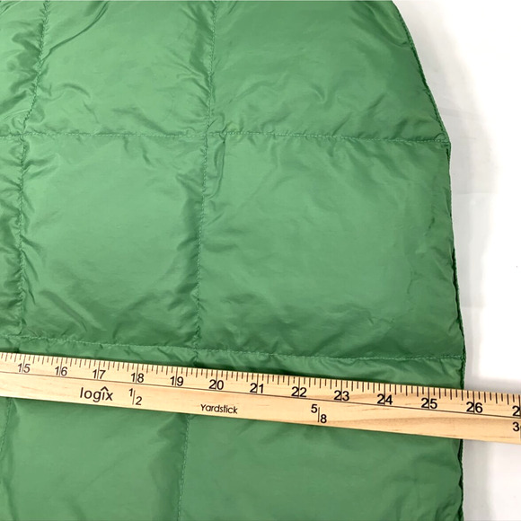 Lands End Goosedown Vest Womens Small Green Snap Up Outdoors Gorpcore - Picture 9 of 9